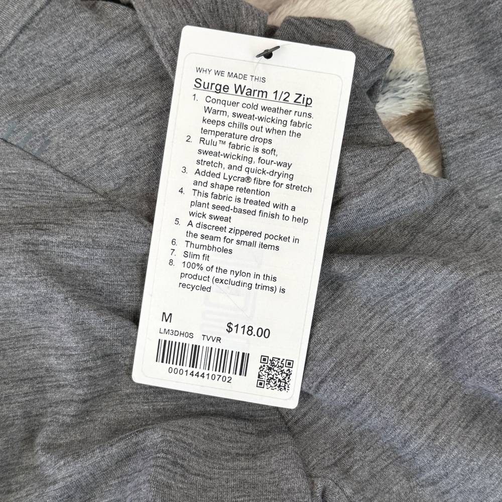 lululemon athletica Charcoal Zip-Up Sweater #100 - Picture 3 of 3
